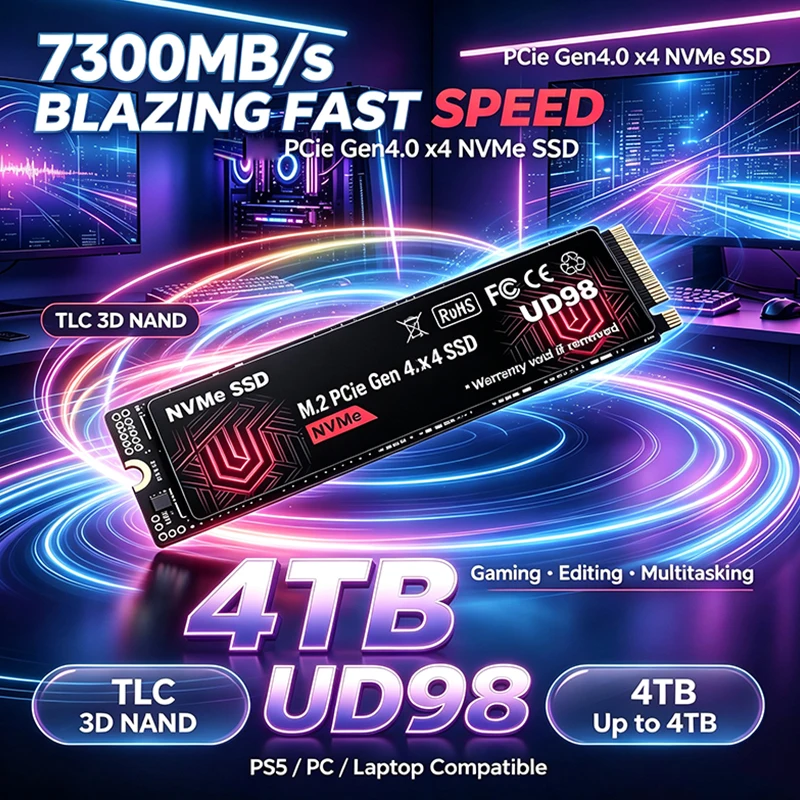 M.2 Nvme 4Tb Pcie 4.0 Ssd - 2026 Nuovo SSD interno originale UD98