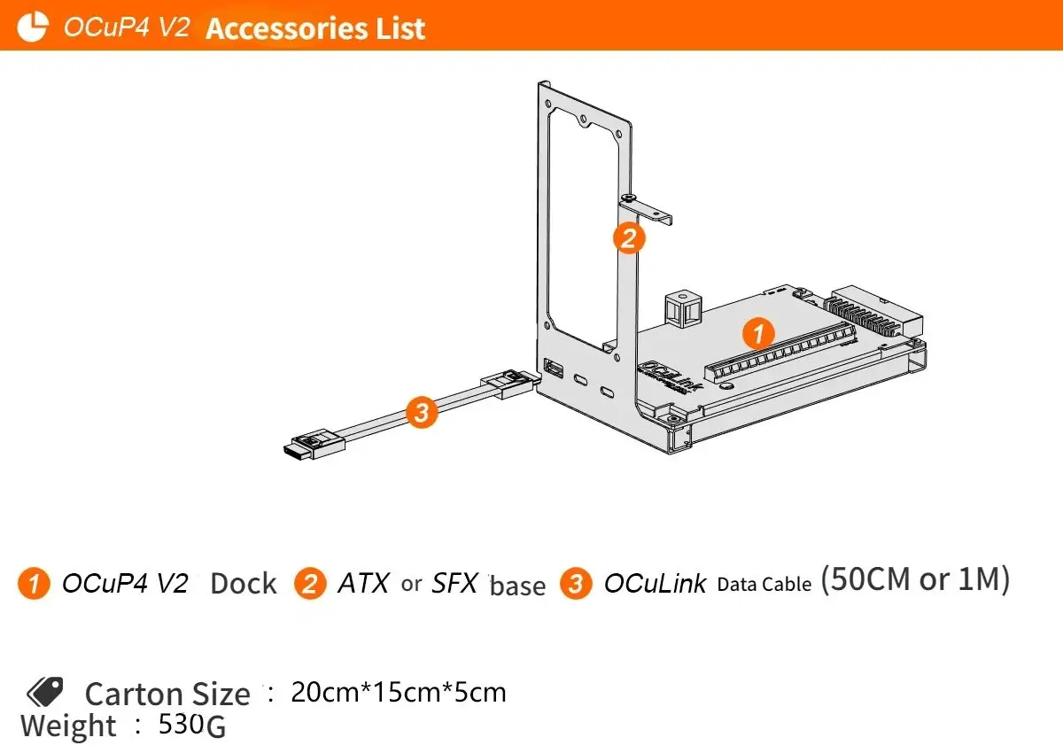 OCuP4V2 OCuLink GPU Dock con c - External Gpu Dock Pcie 4.0 Oculink recensione e prezzo